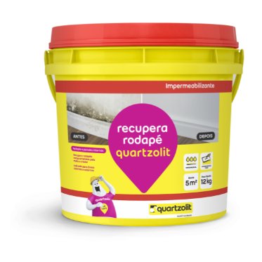 Impermeabilizante Recupera Rodapé Branco Balde 12Kg  - Quartzolit.