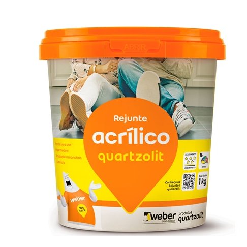 Rejunte Acrílico Cinza Outono 1kg - Quartzolit.