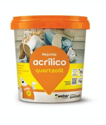 Rejunte Acrílico Preto Grafite 1kg - Quartzolit.