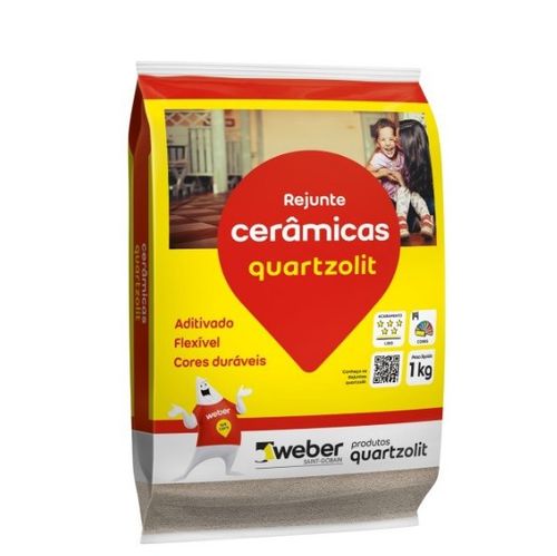 Rejunte Cerâmicas Branco 1Kg - Quartzolit.