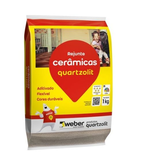 Rejunte Cerâmicas Cinza Platina 1Kg - Quartzolit.