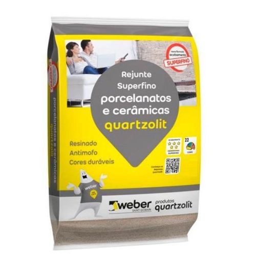 Rejunte Porcelanatos e Cerâmicas Argila 5Kg - Quartzolit.