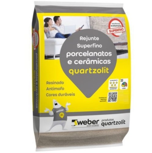 Rejunte Porcelanatos e Cerâmicas Platina 5kg - Quartzolit.