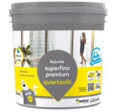 Rejunte Superfino Premium Branco 2kg - Quartzolit.