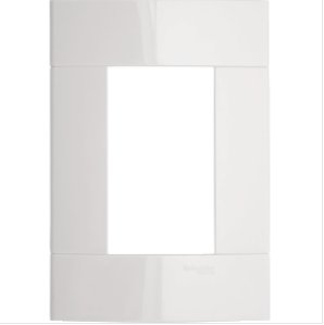 Placa 4x2" 3 Postos Decor Electric Branco Puro PRM044231 - Schneider.