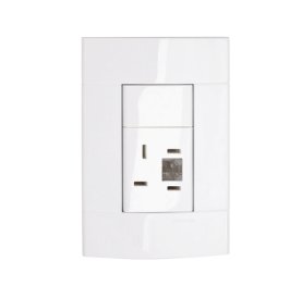 Conjunto Tomada 4P Padrão Telebras Com RJ11 2 FIOS PRM43171 - Schneider.
