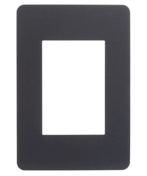 Placa 4X2 de 3 Módulos Stellar Black Orion - Schneider.