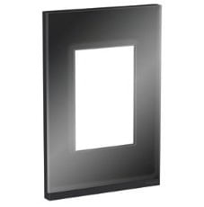 Placa + Suporte 4x2 3 Postos S734103819 Class Gr Dark Glass Vertical - Schneider Electric Orion.