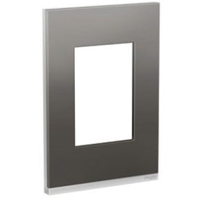 Placa + Suporte 4x2 3 Postos S734103859 Class Al Grey Metal Vertical - Schneider Electric Orion.