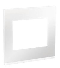 Placa + Suporte 4x4 6 Postos S734203809 Class Br White Glass - Schneider Electric Orion.