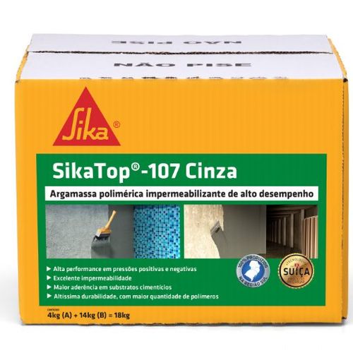 Impermeabilizante SikaTop 107 CInza 18kg - Sika.