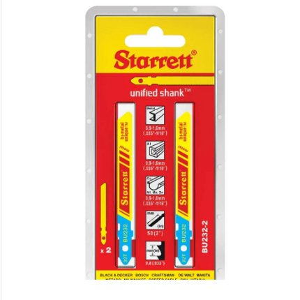 Lâmina de Serra Tico-tico para Metal 50x7,5x1mm 32 Dentes com 2 - Starrett