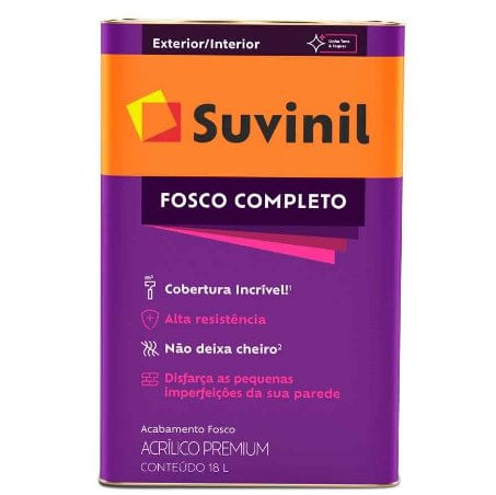 Tinta Acrílica Premium Fosco Completo Algodão Egípcio 18L - Suvinil.