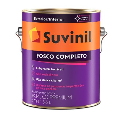 Tinta Acrílica Premium Fosco Completo Branco Gelo 3,6L -  Suvinil.