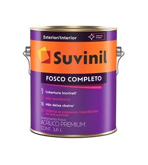 Tinta Acrílica Premium Fosco Completo Mel 3,6L - Suvinil.