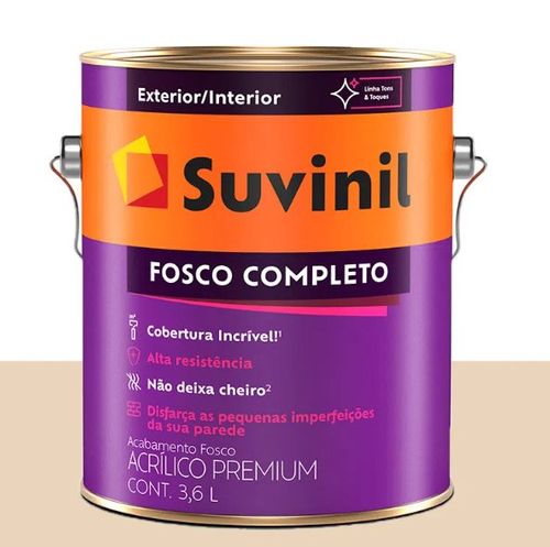 Tinta Acrílica Premium Fosco Completo Palha 3,6L - Suvinil.