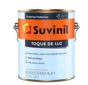 Tinta Acrílica Toque de Luz Semibrilho Base C 3,2L - Suvinil.