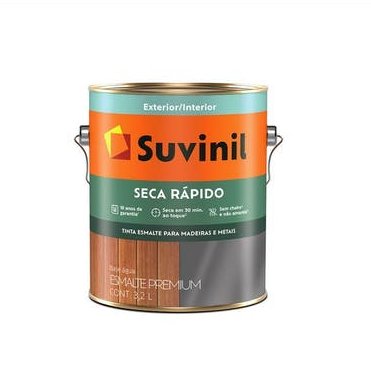 Tinta Esmalte Seca Rápido Acetinado Base B2 3,2L - Suvinil.