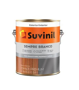 Tinta Esmalte Sempre Branco Brilhante Branco 3,6L - Suvinil.