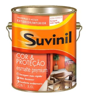 Tinta Esmalte Cor e Proteção Acetinado Branco Gelo 3,6L - Suvinil.