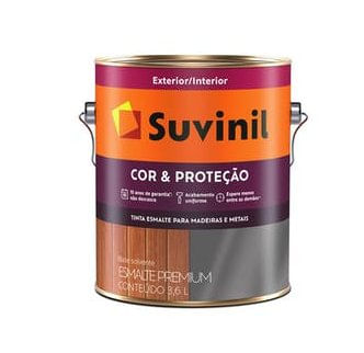 Tinta Esmalte Cor e Proteção Brilho Cinza Escuro 3,6L - Suvinil.