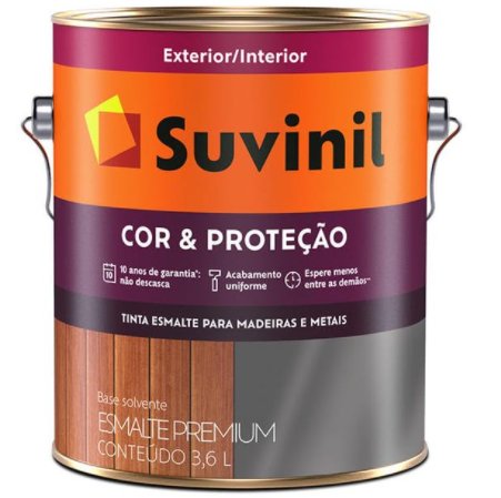 Tinta Esmalte Cor e Proteção Brilho Tabaco 3,6L - Suvinil.