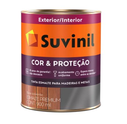 Tinta Esmalte Cor e Proteção Fosco Branco 900ml - Suvinil.