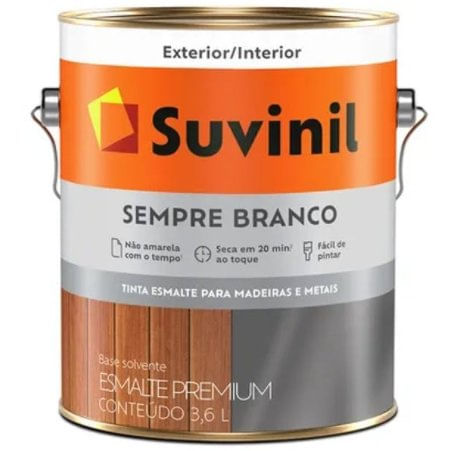 Tinta Esmalte Fosco Sempre Branco 3,6L - Suvinil.