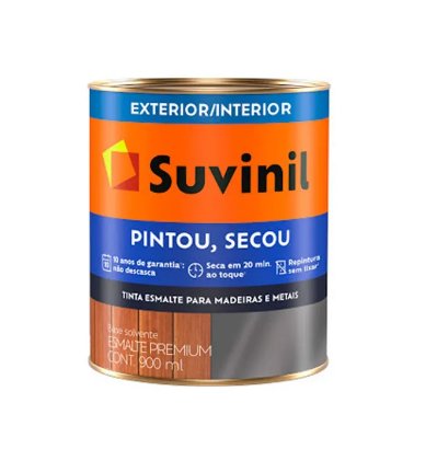 Tinta Esmalte Sintético Pintou Secou Brilhante Petróleo 900ml - Suvinil.