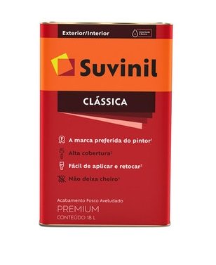 Tinta Latéx PVA Clássica Premium Fosco Areia 18L - Suvinil.