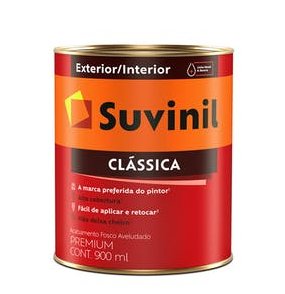 Tinta Latéx PVA Clássica Premium Fosco Branco Neve 0,9L - Suvinil.