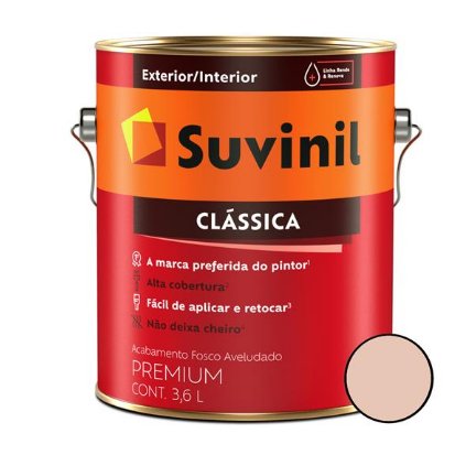 Tinta Latéx PVA Clássica Premium Fosco Pêssego 3,6L - Suvinil.