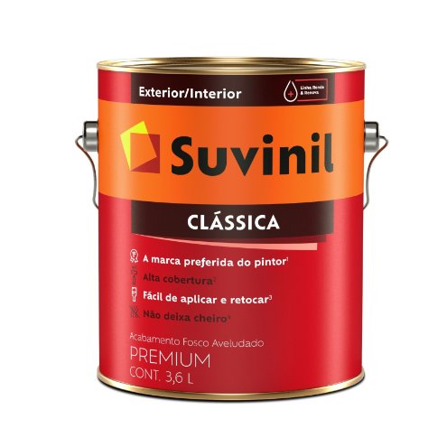 Tinta Latéx PVA Clássica Premium Fosco Verde Água 3,6L - Suvinil.