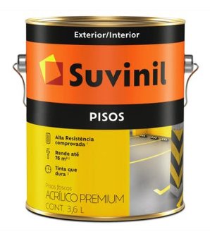 Tinta Acrílica para Piso Fosca Cerâmica 3,6L - Suvinil.