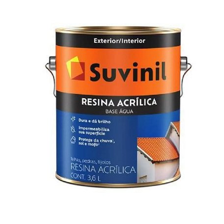 Resina Acrílica Base Água Incolor 3,6L - Suvinil.