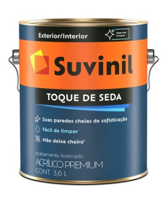 Tinta Acrílica Toque de Seda Acetinado Branco Gelo 3,6L - Suvinil.