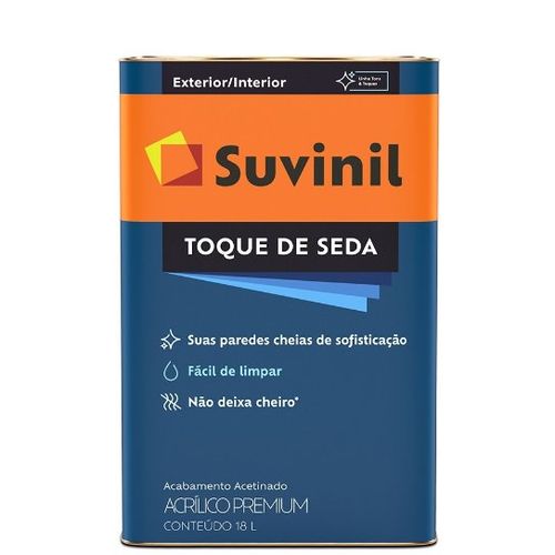 Tinta Acrílica Toque de Seda Acetinado Branco Neve 18L - Suvinil.