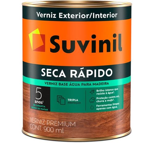 Verniz Base Água Brilhante Imbuia 900ml - Suvinil.