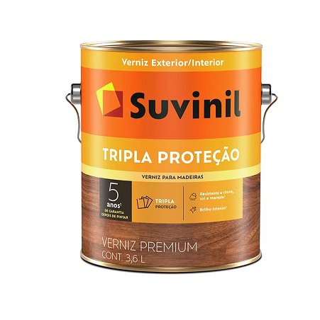 Verniz Tripla Proteção Brilhante Imbuia 3,6L - Suvinil.