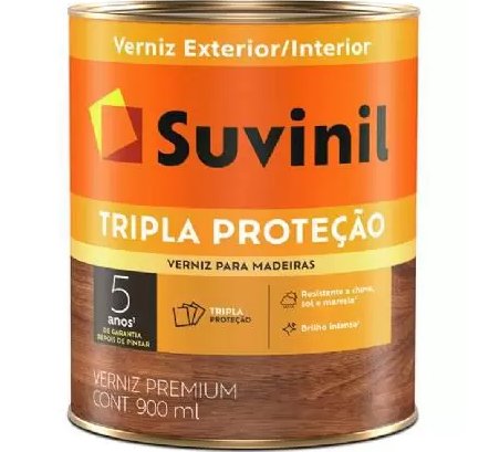 Verniz Tripla Proteção Brilhante Mogno 900ml - Suvinil.