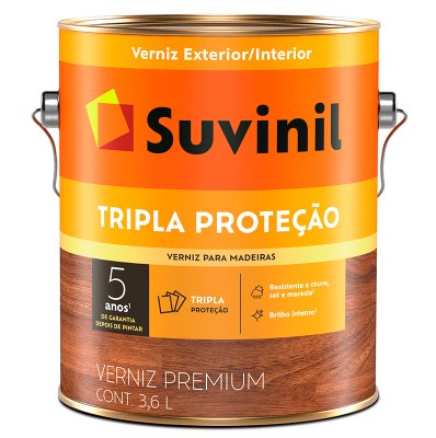 Verniz Tripla Proteção Brilhante Natural 3,6 Litros - Suvinil.