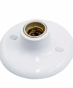 Plafon Porcelana 100W E-27 Branco - Taschibra.