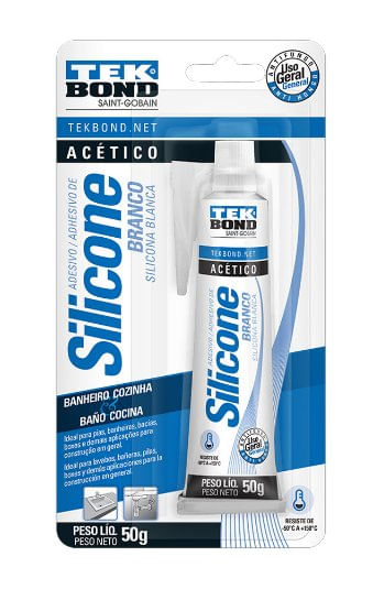 Adesivo Silicone Transparente Blister 50g - Tekbond.