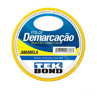 Fita de Demarcação Amarela 48mm x 15m - Tekbond.