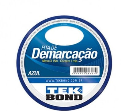 Fita de Demarcação Azul 48mm x 15m - Tekbond.