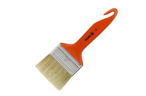 Trincha Média Cerda Branca Cabo Anzol 696 3"" - Tigre.