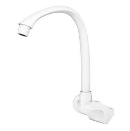 Torneira para Cozinha Parede Bica Alta Móvel Orbe Branca 1/2""-3/4"" - Tigre.