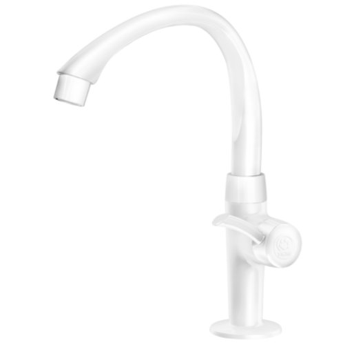 Torneira para Lavatório Mesa Bica Alta Móvel Linea Branco 1/2"" - Tigre.