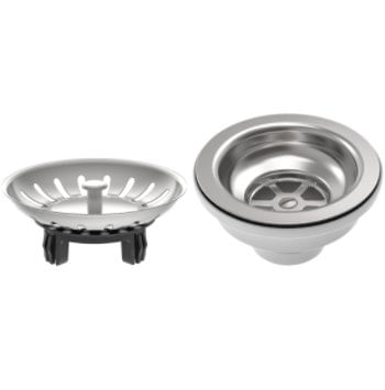 Válvula Econômica para Pias e Cubas 4.1/2"" sem Escape em Aço Inox e Polipropileno - Tramontina.