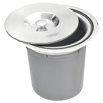 Lixeira de Embutir Clean Round em Aço Inox com Balde Plástico 5 L - Tramontina.